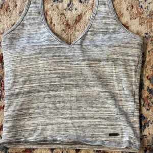 Hollister Gray Striped Tank Top